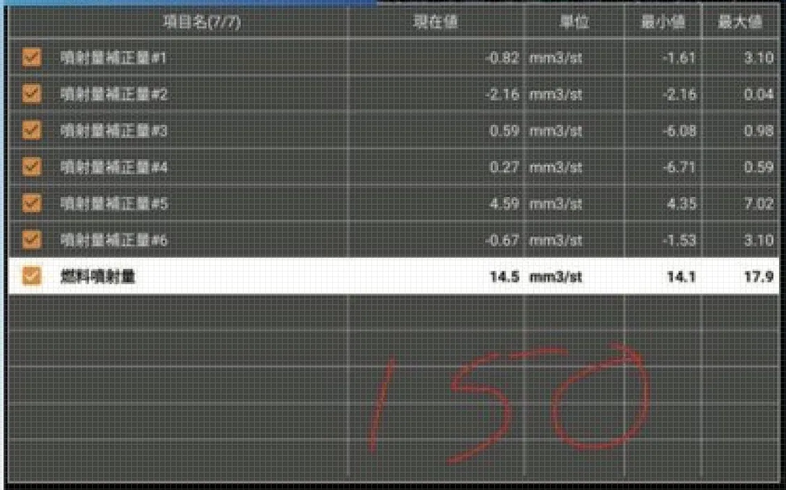 施工後 機器表示キャプチャ